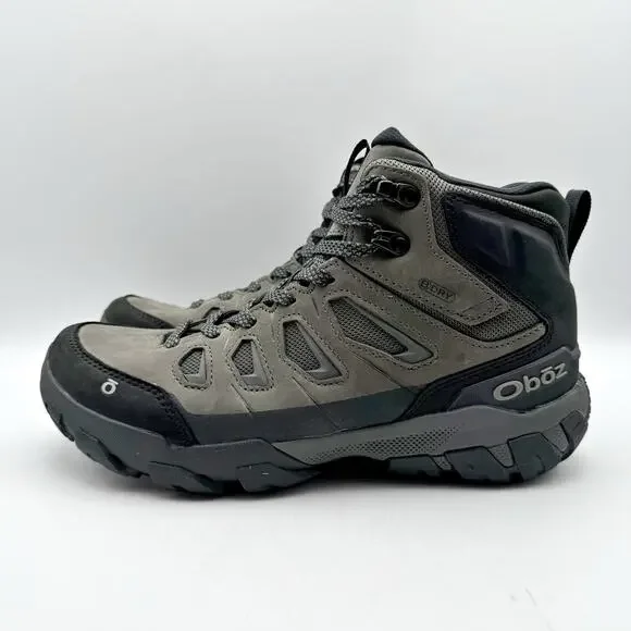 OBOZ Mens Sawtooth X Mid B-Dry Hiking Boots US 10 Gray Waterproof NIB